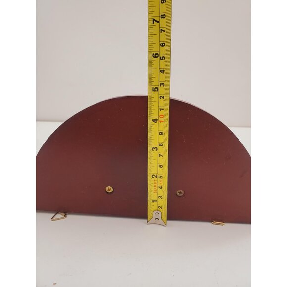 Rustic Floating Half Round Shelf - Semi Circle Wall Mounted - Solid Pine Wooden - Picture 7 of 10